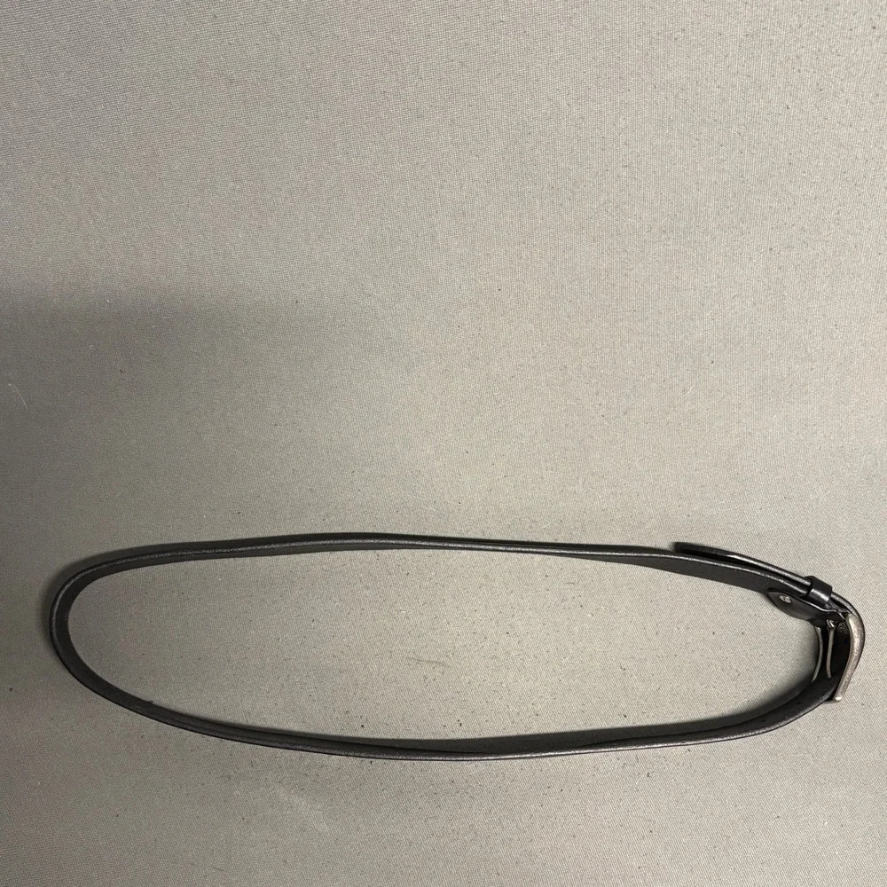 Unbranded Black Textured Belt Size 115/100 Silver Tone Buckle Made in Italy